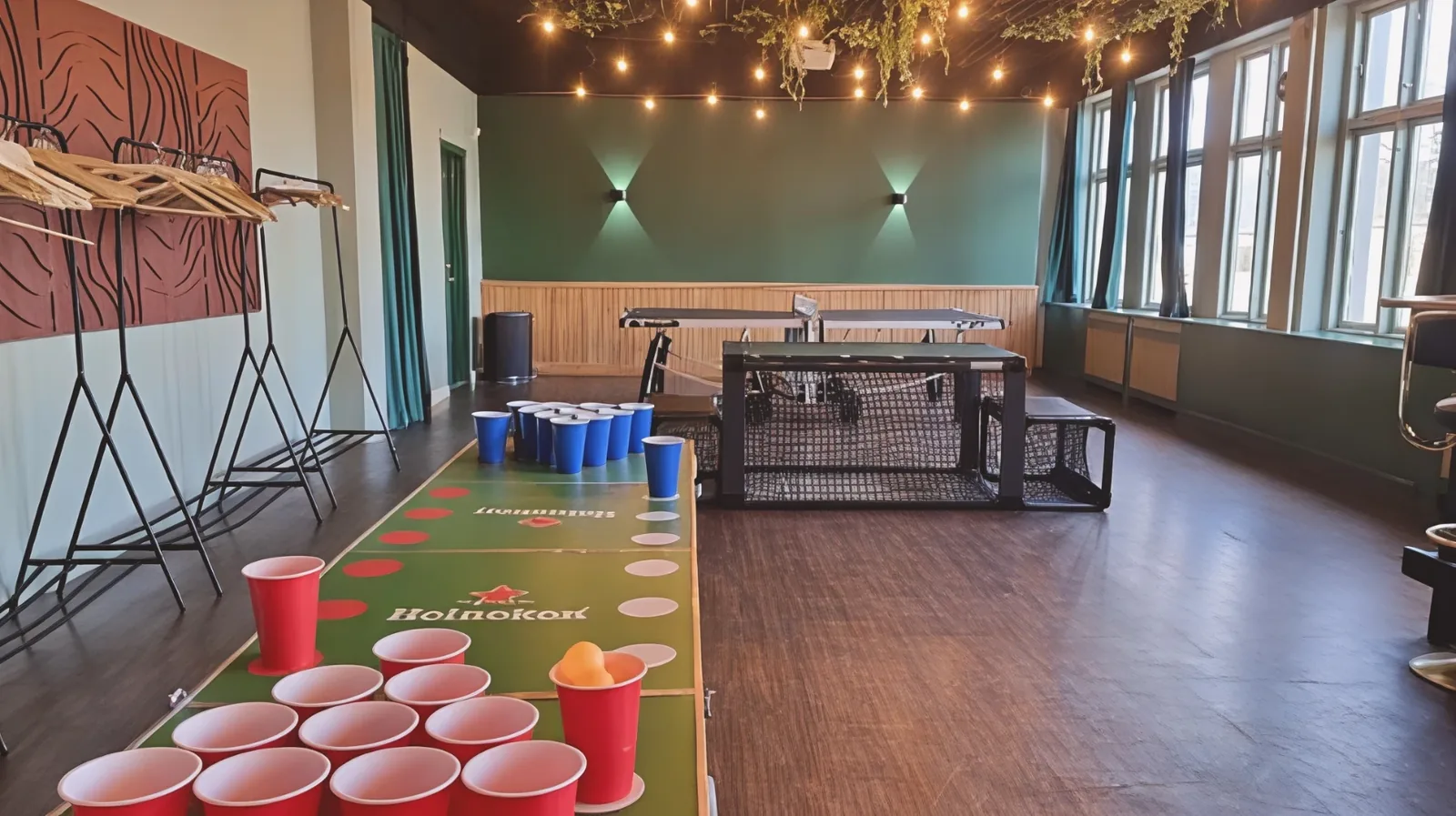 Hjemmelavede beerpongborde hos Pool-Pub København