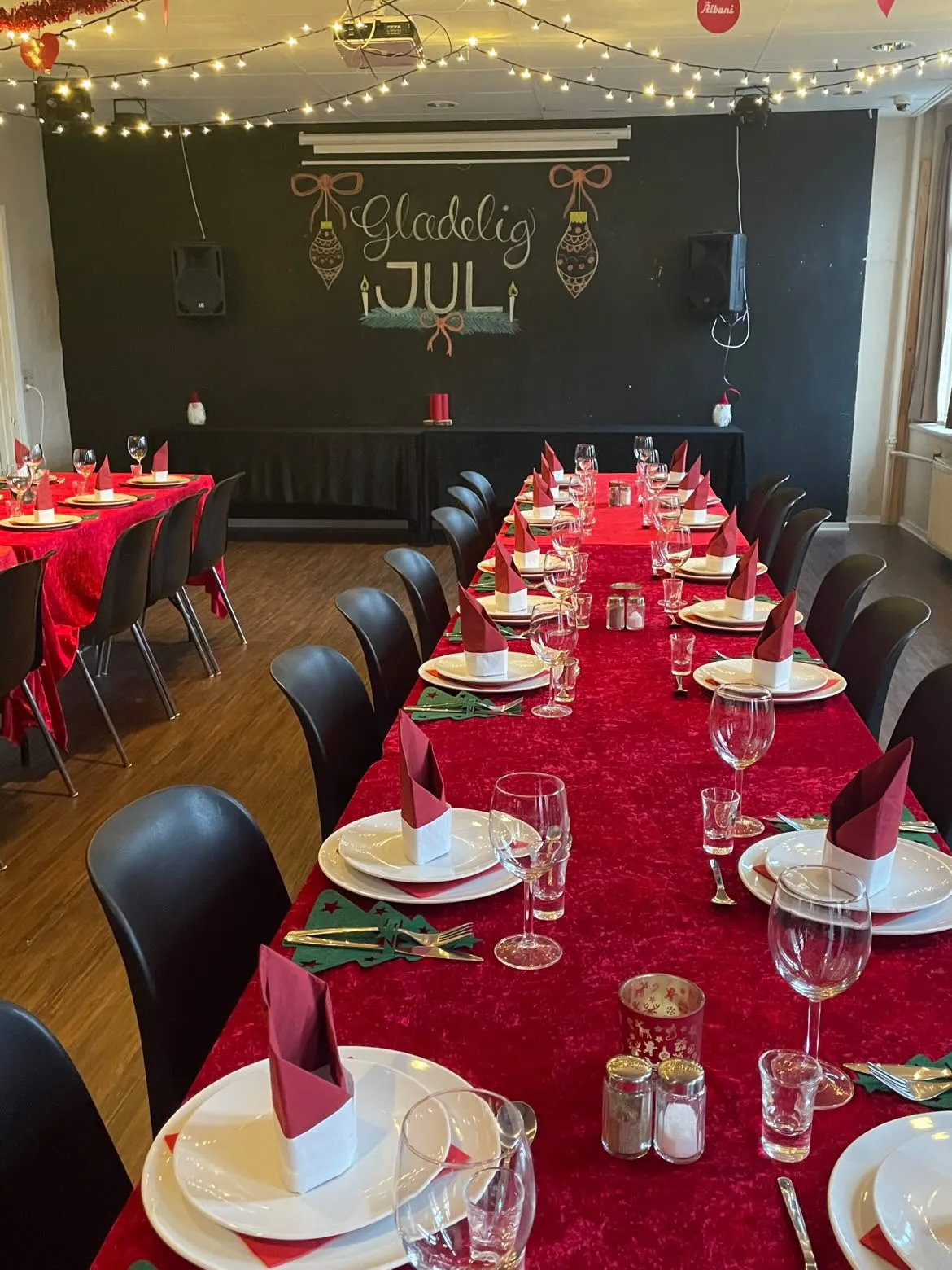 Julebord opdækning