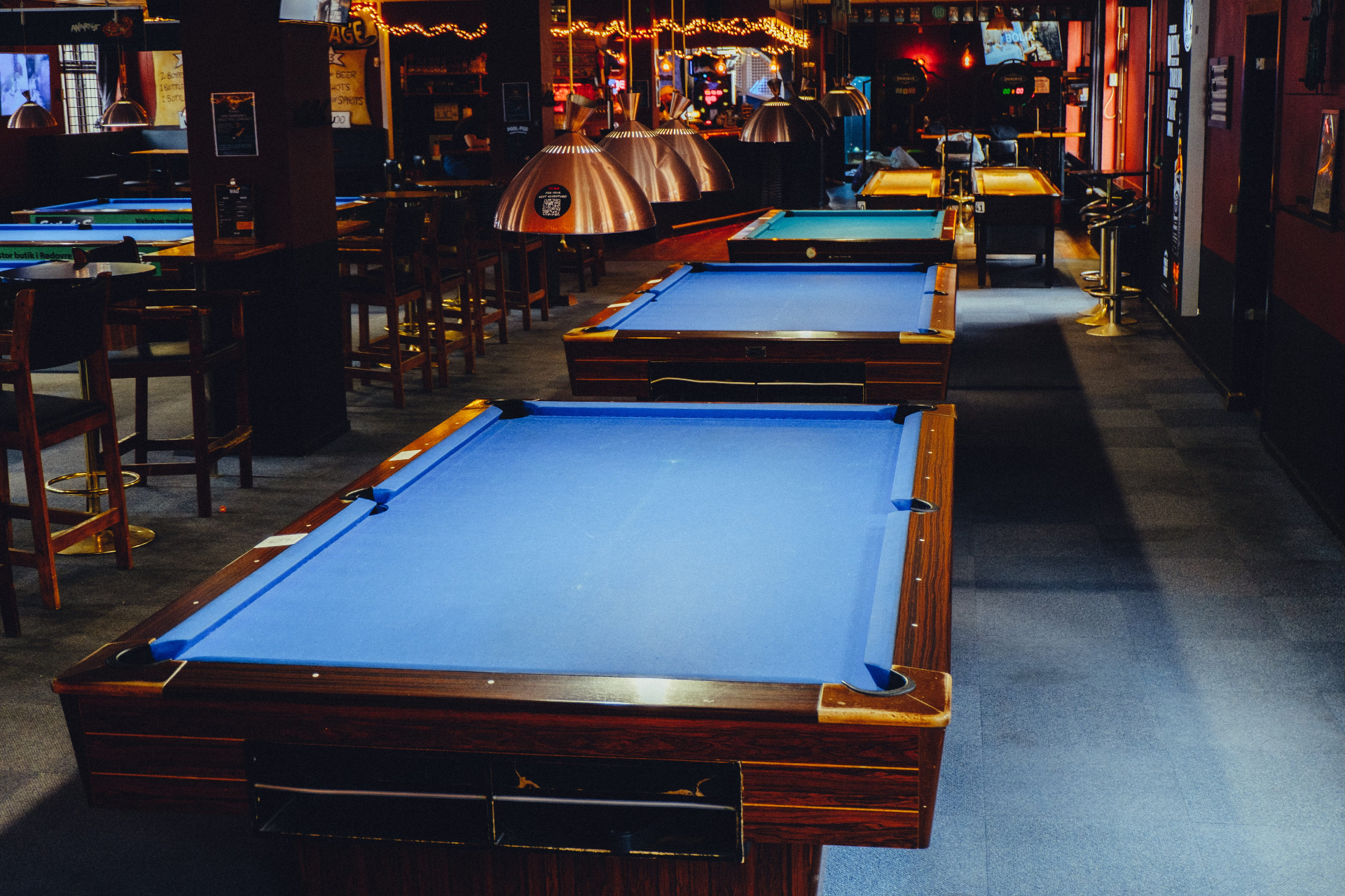 Keglebillard-bord hos Pool-Pub
